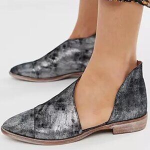 New Free People Flat Royale onyx leather d'orsay EU 36\ US 5.5-6